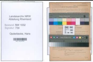 Entnazifizierung Hans Dr. Opderbecke , geb. 03.06.1889 (Landgerichtsdirektor)