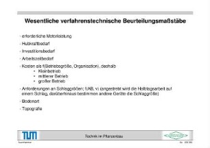 Wesentliche verfahrenstechnische Beurteilungsmaßstäbe