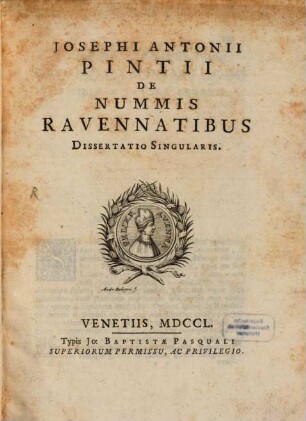 De nummis Ravenatibus dissertatio singularis