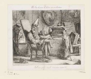 Un bon homme de lettre en méditation