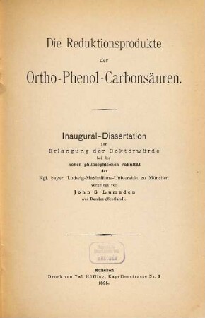 Die Reduktionsprodukte der Ortho-Phenol-Carbonsäuren ...