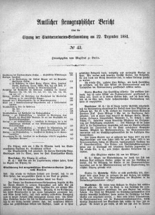 No. 43, 22. Dezember 1881