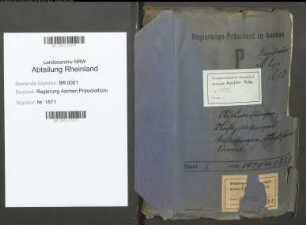 Ausweisungen, Nichtzulassungen, Bestrafungen, Mißhandlungen. Bd. 1