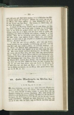 69. Halbe Maasregeln im Wirken des Guten.