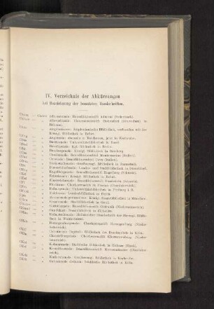 IV. Verzeichnis der Abkürzungen bei Bezeichnung der benutzten Handschriften.