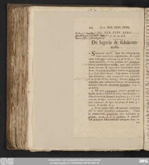 Lib. XXX. XXXI. XXXII. (VI. 37. 42. 43. 47.) De legatis & fideicommissis.