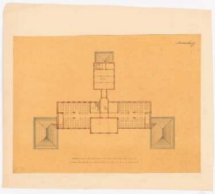 Lehrerseminar, Marienburg: 1. Entwurf: Grundriss 2. OG