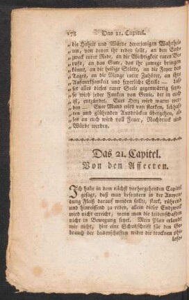 Das 21. Capitel - Das 30. Capitel