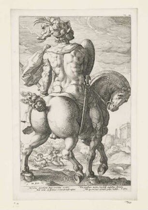 Titus Manlius zu Pferd, Blatt 7 der Folge " Römische Helden"