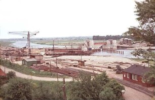 Wehrbaustelle Staustufe Schlüsselburg/Weser