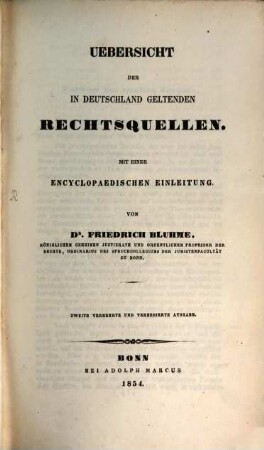 Encyclopädie der in Deutschland geltenden Rechte. 1