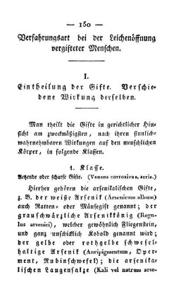 Verfahrungsart bei der Leichenöffnung vergifteter Menschen
