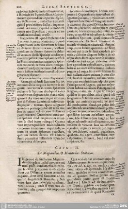 CAPUT II. De Magnitudine & Multitudine Stellarum.