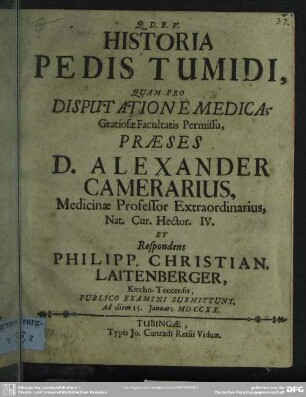 Historia Pedis Tumidi