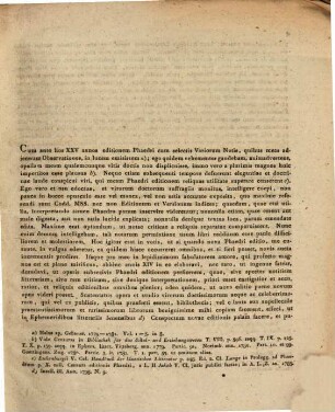 Pauca de nova Phaedri editione, addito specimine observationum