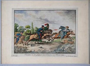 Die Schlacht in Dresden 1813 (Schlacht Teil der Befreiungskriege unter Napoleon), Gefecht der Kosaken im Herbst 1813