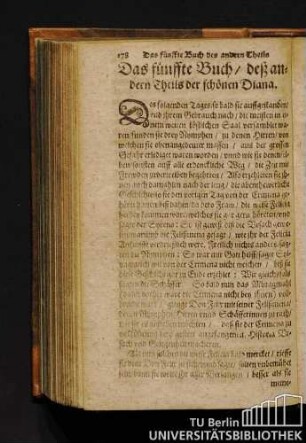 Das fünffte Buch/deß andern Theils der schönen Diana.