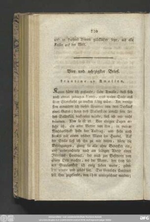 Vier und achtzigster Brief. Leontine an Amalien.