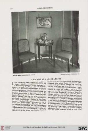 Ornament und Erlebnis