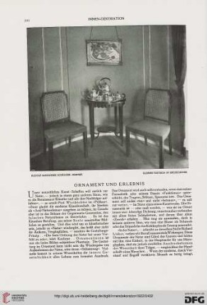 Ornament und Erlebnis