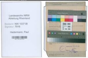 Entnazifizierung Paul Hedermann , geb. 02.11.1900 (Angestellter)
