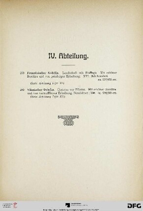 IV. Abteilung (Nr. 279-280)
