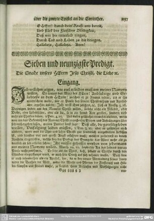 Sieben und neunzigste Predigt