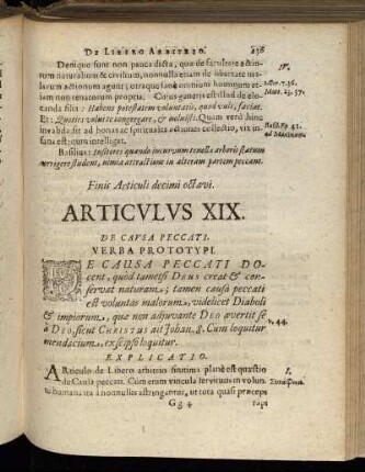 Articulus XIX. De Causa Peccati.
