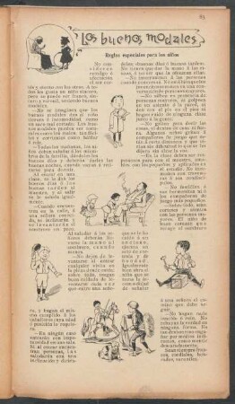 Los buenos modales : Reglas especiales para los niños