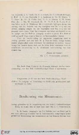 Bescherming van Monumenten