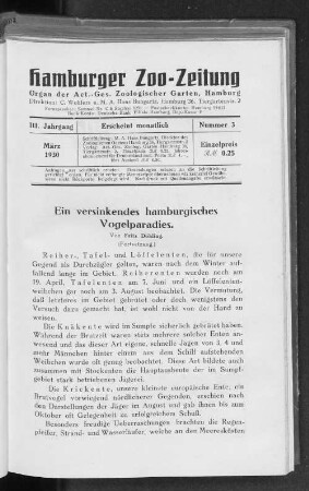 Nummer 3 : März 1930