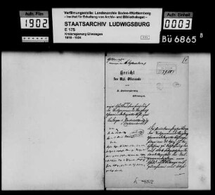 Schuldenwesen der Teilgemeinde Steigberg, Gemeindebezirk Röhlingen