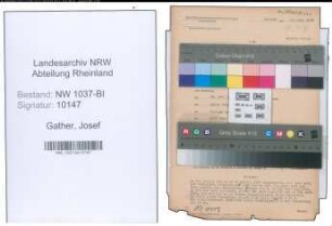 Entnazifizierung Josef Gather , geb. 15.09.1910 (Postschaffner)