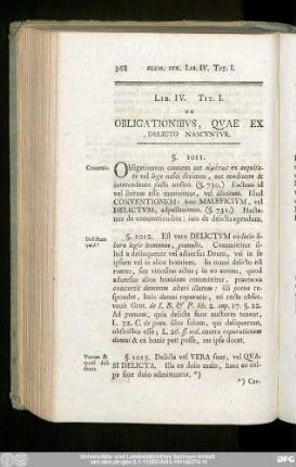 Tit. I. De Obligationibus, Quae Ex Delicto Nascuntur.