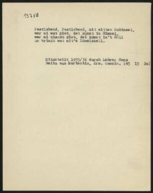 Fastlabend, Fastlabend, mit witten Schimmel,