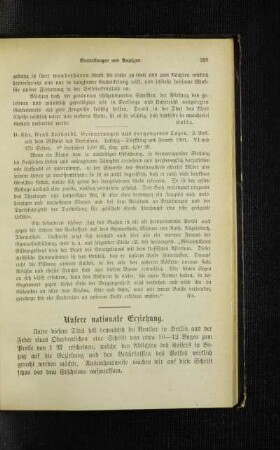 Unsere nationale Erziehung