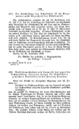 Die Beschaffung der Schulbänke ist im Allgemeinen nicht Gegenstand der Schulbaulast : [V. Elementarschulwesen]