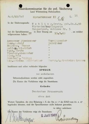 Wehling, Grete