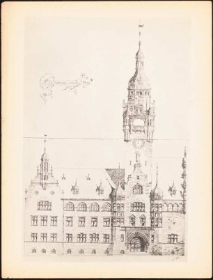 Rathaus: Ansicht (aus: Drucke von Seminararbeiten der Königlich Technischen Hochschule Berlin, Bd. I)