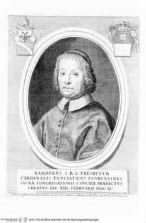 Effigies, nomina et cognomina S.D.N. Innocentii PP XI et RR. DD. S.R.E. cardd. nunc viventium / Jo. Iacobo de Rubeis, Roma 1706., Porträt des Kardinals Bernardino Panciatici