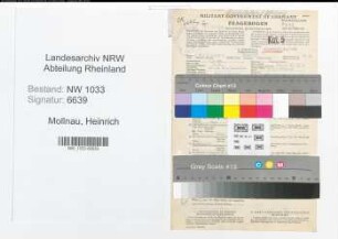 Entnazifizierung Heinrich Mollnau , geb. 25.02.1906 (Polizeibeamter)