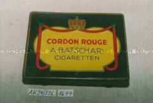 Blechdose für 10 Stück CIGARETTEN "CORDON ROUGE" A. BATSCHARI
