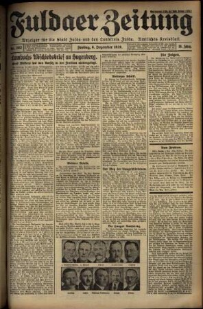 Ausgabe vom Freitag, den 06. Dezember 1929.