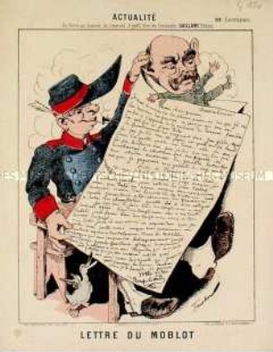 Actualités. Lettre du Moblot - Karikatur auf Bismarck