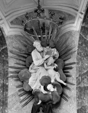 Mathiasaltar — Sitzfigur des Evangelisten Matthäus