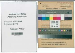 Entnazifizierung Arthur Kroeger , geb. 28.12.1898 (Lohnbuchhalter)