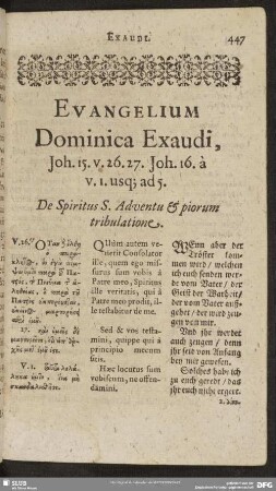 Evangelium Dominica Exaudi