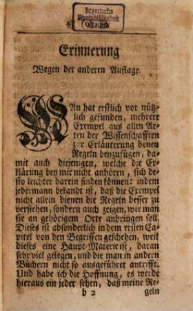 Vernünfftige Gedancken Von den Kräfften des menschlichen Verstandes Und ihrem Richtigen Gebrauche In Erkäntniß der Wahrheit