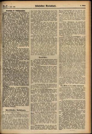 Zweite Ausgabe vom Samstag, den 05. Juni 1926.