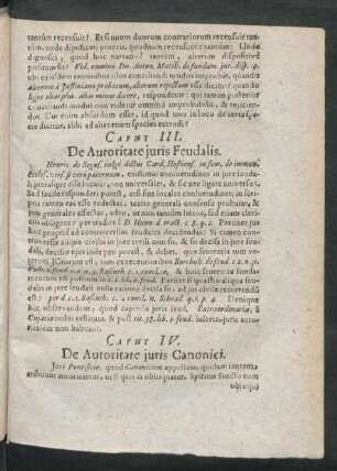 Caput III. De Autoritate iuris Feudalis.